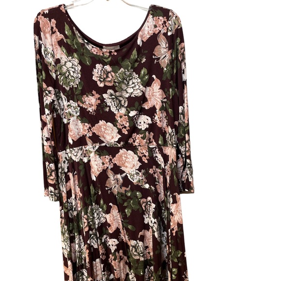 LOFT OUTLET UEC Womens size XL red floral 3/4 length sleeve white green burgundy - Picture 3 of 15